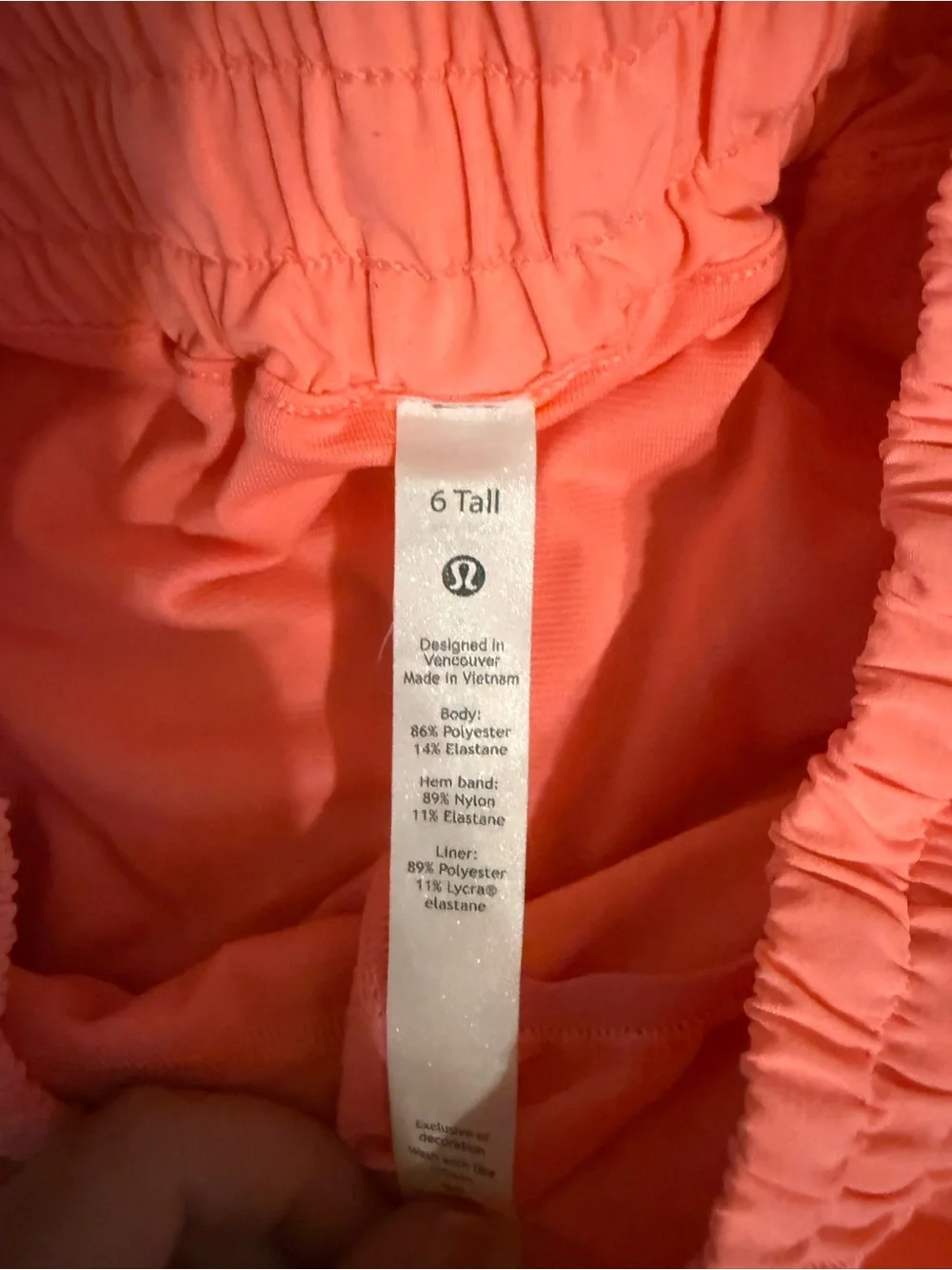 Lululemon Coral Hotty Hot Shorts (6Tall)